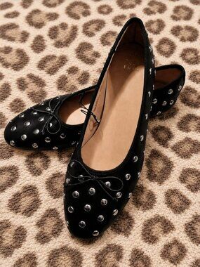 NWT Time and Tru Women's Studded Ballet Flat